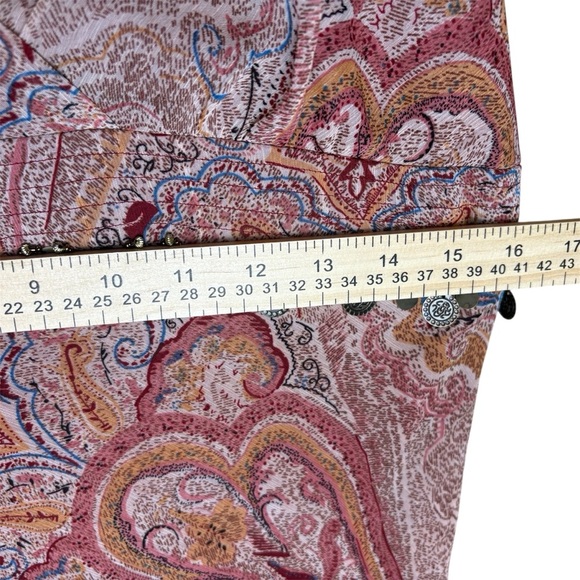 Jonathan Martin Colorful Paisley Ruffled Tiered Sundress With Coin Belt Tie 10P - Picture 12 of 13